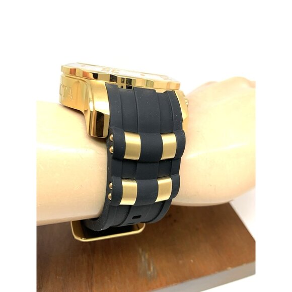 Invicta Men's Watch 6985 Pro Diver Silver Dial Quartz Chronograph Black Rubber - Picture 13 of 15